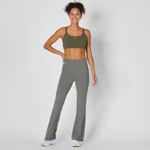 Damen-Sportleggings mit ausgestelltem Bein