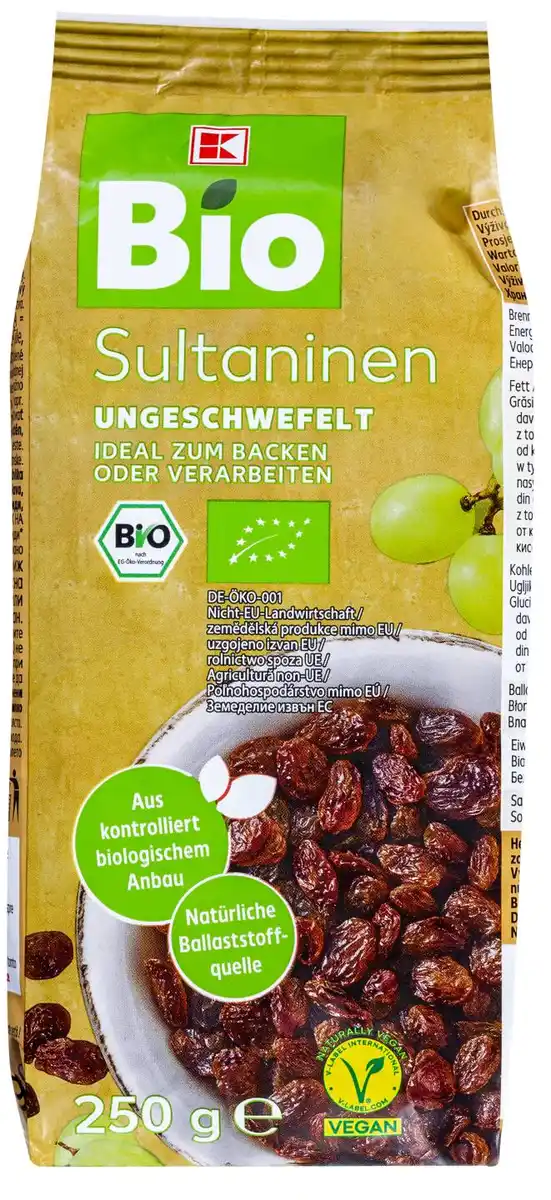 Bild 1 von K-BIO Bio-Sultaninen, 250-g-Packg.