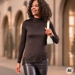 Damen-Shirt mit asymmetrischem Schnitt