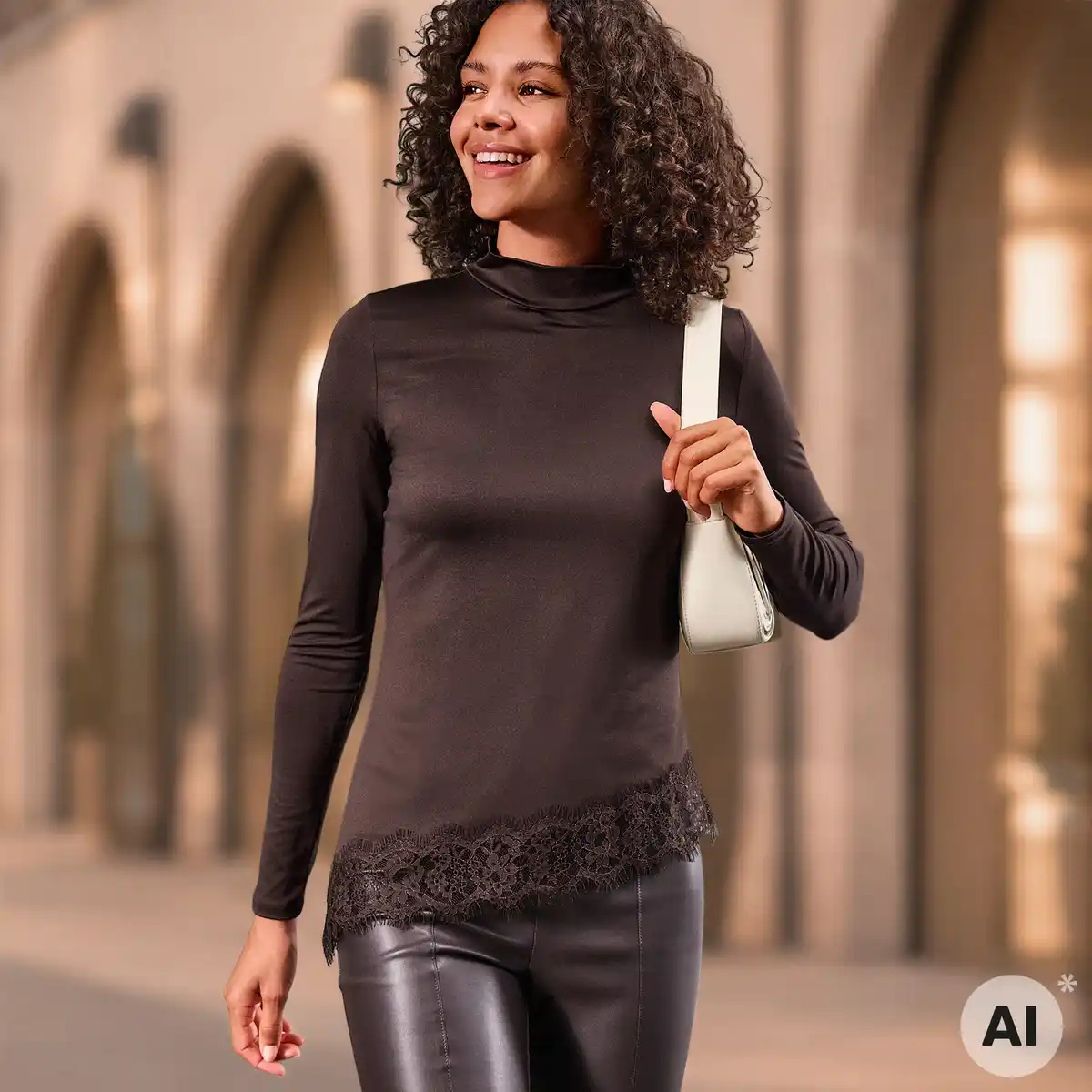 Bild 1 von Damen-Shirt mit asymmetrischem Schnitt