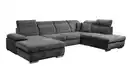 Bild 1 von Wohnlandschaft Schlaffunktion anthrazit mit Bettkasten 359 cm - CORDOBA