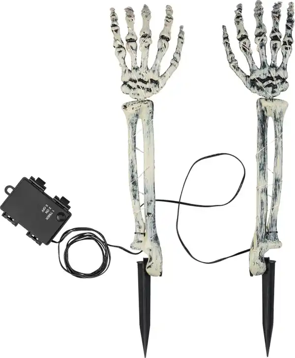 Bild 2 von LED-Halloween-Deko »Skelettarme«, 2-teilig