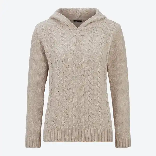 Bild 3 von Damen-Chenille-Pullover mit Kapuze