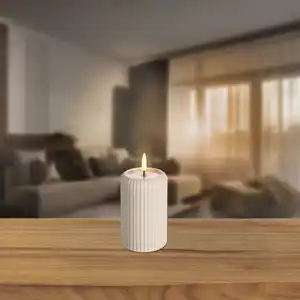 LED-Kerze mit Timerfunktion, Ø ca. 7,5 cm