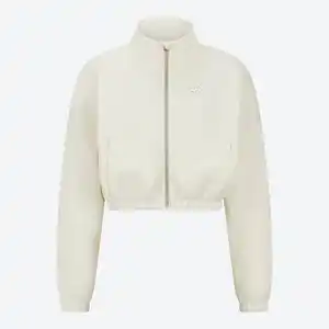 Damen-Cropped-Trainingsjacke mit Stehkragen