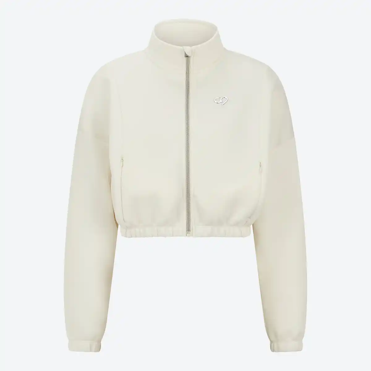 Bild 1 von Damen-Cropped-Trainingsjacke mit Stehkragen