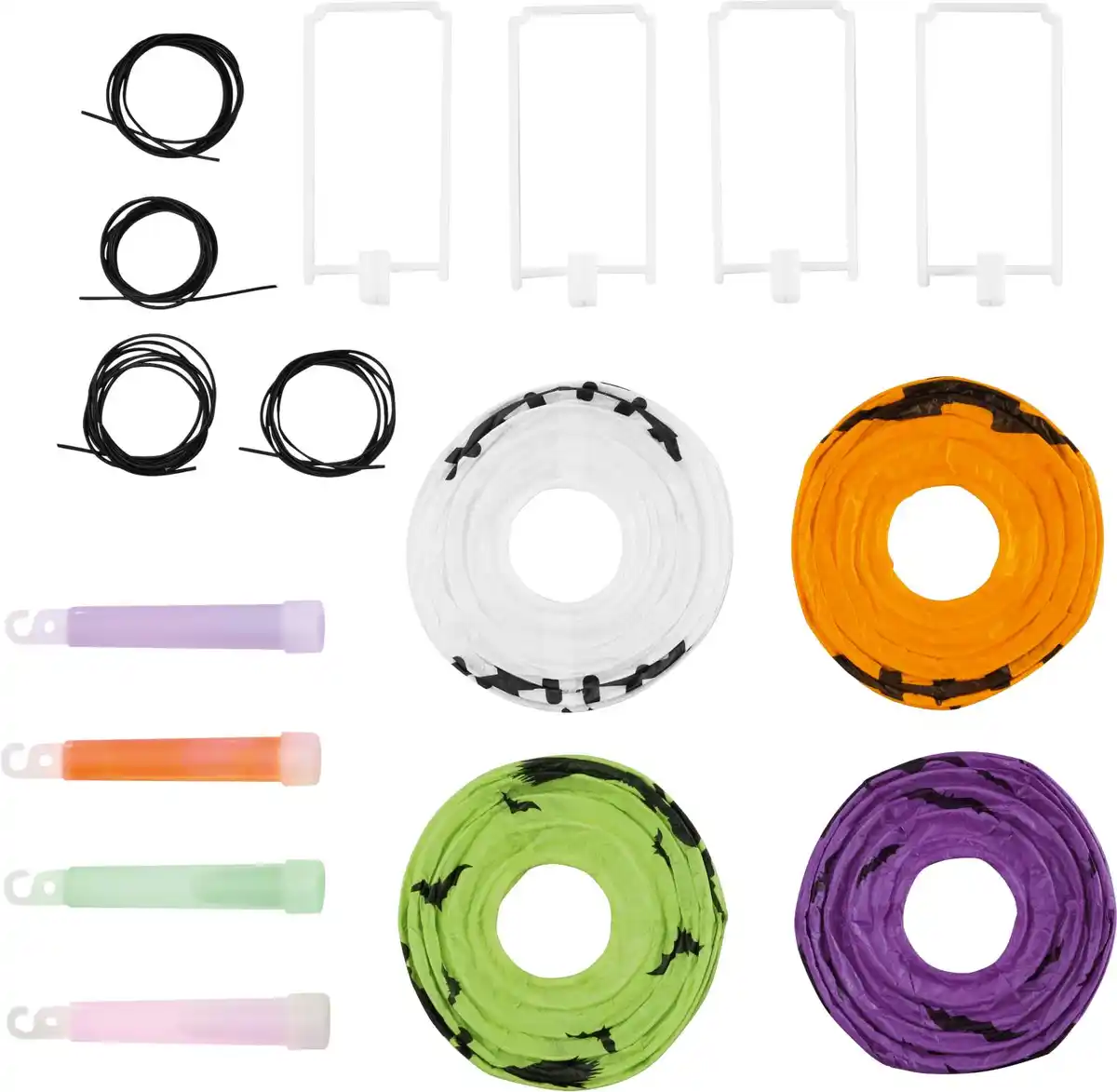 Bild 1 von Knicklicht-Lampions »Halloween«, 4-St.-Packg.
