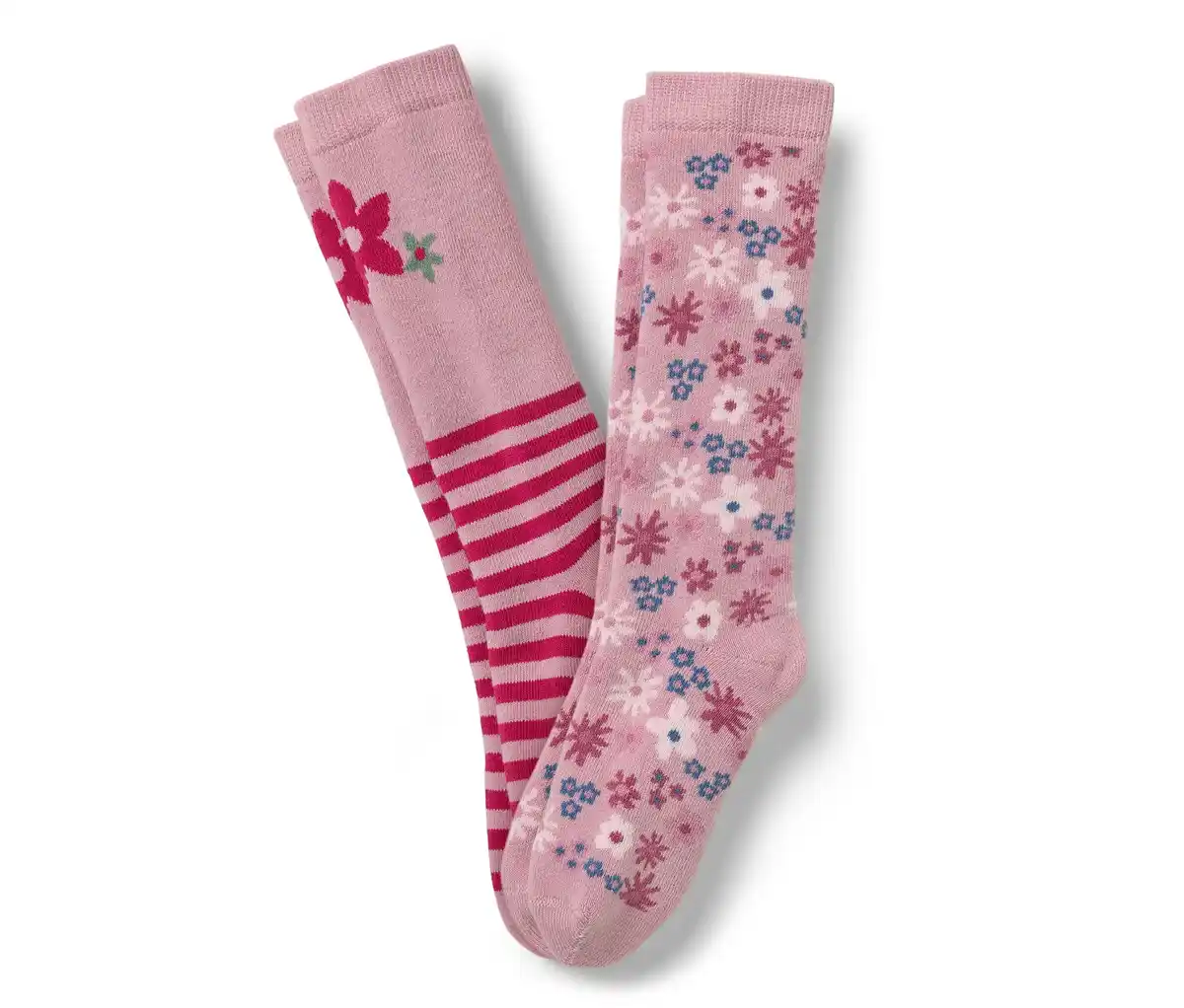 Bild 1 von 2 Paar Kinder-Gummistiefel-Socken, geblümt