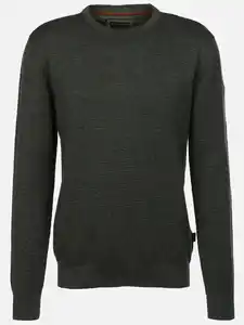 Herren Pullover in Waffelstruktur Oliv
