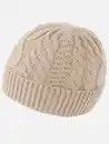 Bild 2 von Damen Strickmütze mit Umschlag Beige