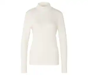 Blusenshirt mit Stehkragen, cremeweiß
