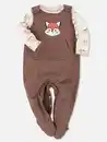 Bild 2 von Baby Jungen Strampler Set mit Langarmbody Braun