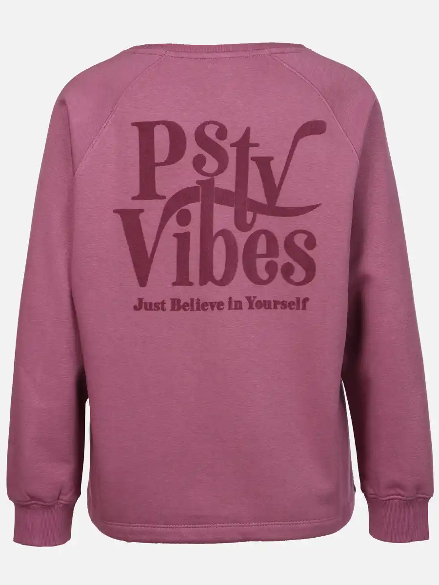 Bild 2 von Damen Sweatshirt mit Backprint Lila
