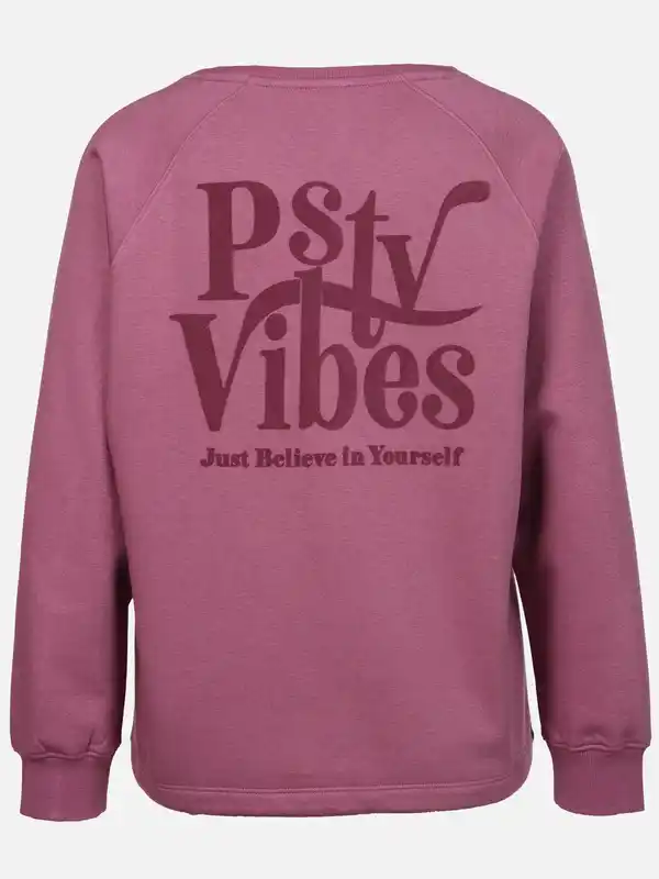 Bild 2 von Damen Sweatshirt mit Backprint Lila