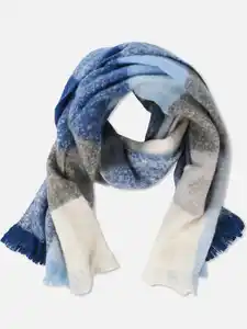 Damen Schal im Karolook Blau