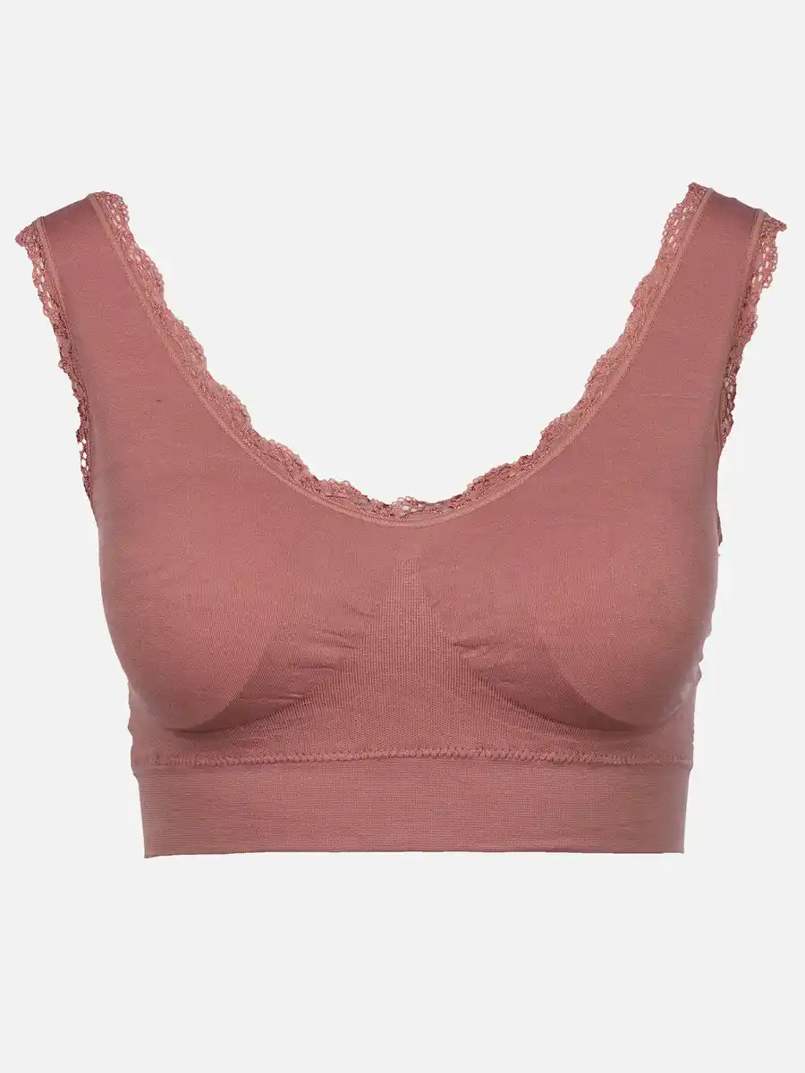 Bild 1 von Damen Bustier Seamless mit Spitze Rosa