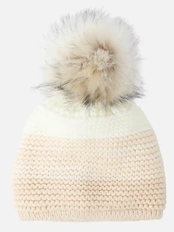Bild 2 von Damen Mütze mit Bommel Beige