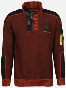 Herren Stricktroyer mit Stickerei Orange