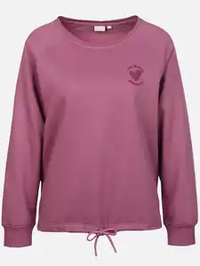 Damen Sweatshirt mit Backprint Lila