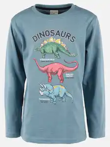 Jungen Langarmshirt mit Dino-Print Blau