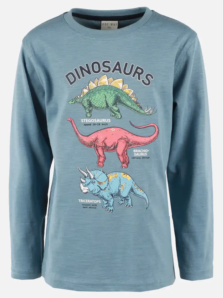Bild 1 von Jungen Langarmshirt mit Dino-Print Blau