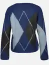 Bild 2 von Damen Strickpullover mit Rauten Blau