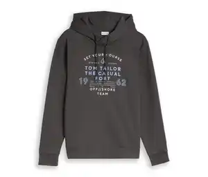 Tom Tailor Hoodie Sweatshirt, Tarmac Grey