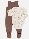 Bild 3 von Baby Jungen Strampler Set mit Langarmbody Braun