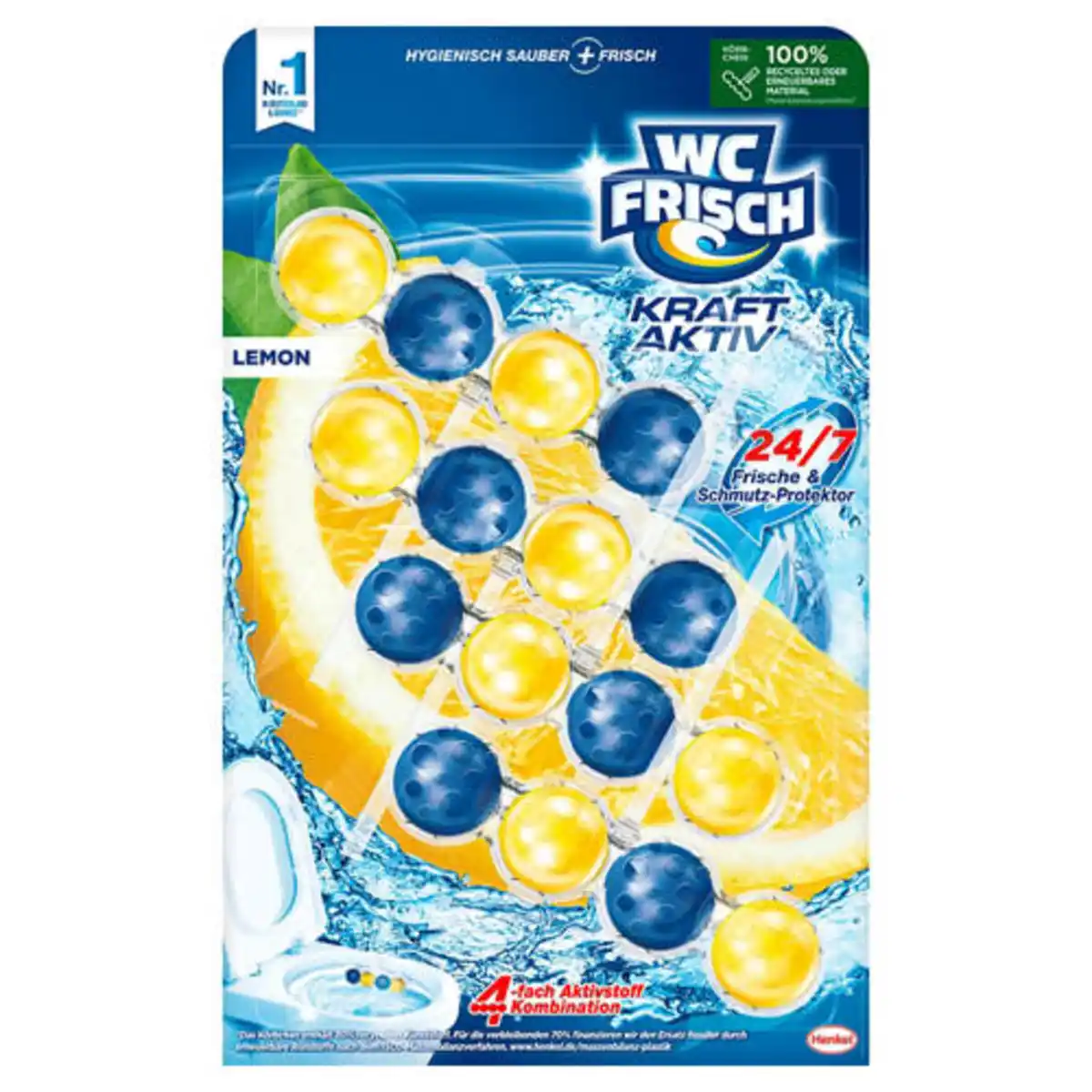 Bild 1 von WC FRISCH Kraft Aktiv 4 x 50 g, Duftspüler Lemon