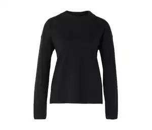 Feinstrickpullover mit Cashmere, schwarz