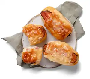 Käse-Bacon-Brötchen, Stück