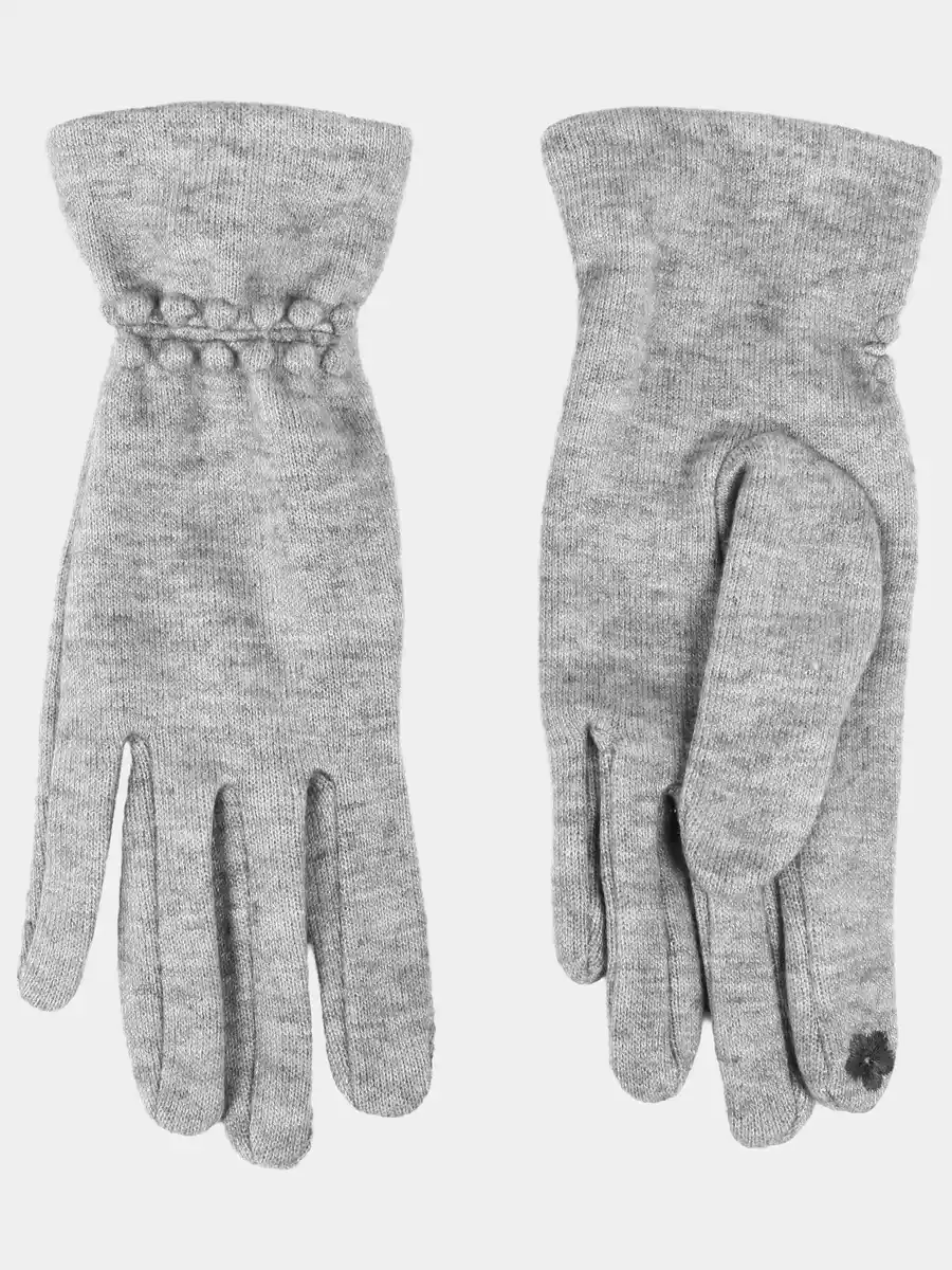 Bild 2 von Damen Strick-Handschuhe Grau