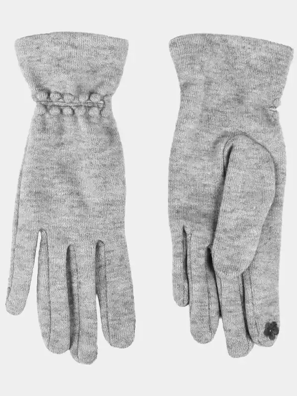 Bild 2 von Damen Strick-Handschuhe Grau