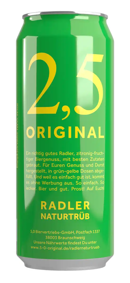 Bild 1 von Original 2,5 Radler naturtrüb