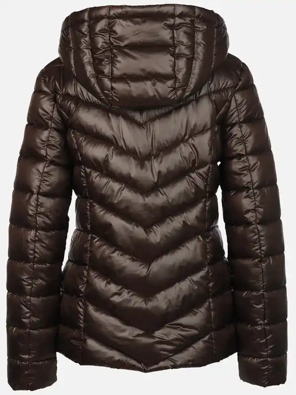 Bild 2 von Damen Steppjacke mit abnehmbarer Kapuze Braun