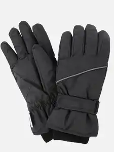 Herren Skihandschuh mit Bündchen Schwarz