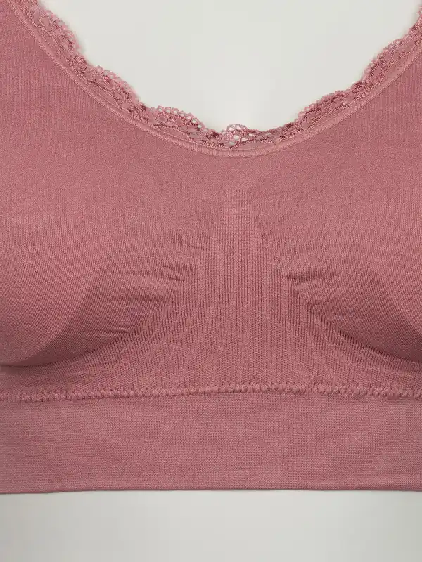 Bild 3 von Damen Bustier Seamless mit Spitze Rosa
