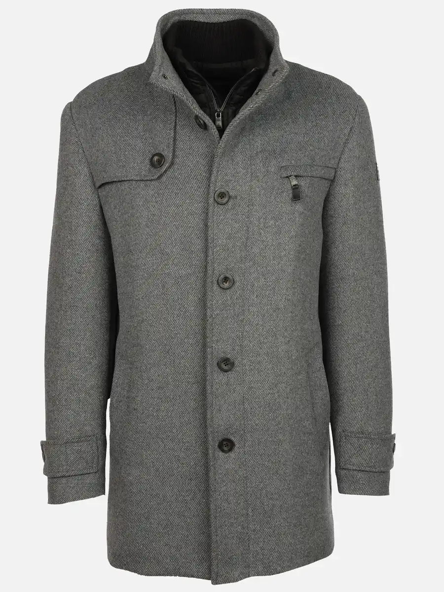 Bild 1 von Herren Wollmantel im 2in1 Look Grau