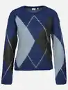 Bild 1 von Damen Strickpullover mit Rauten Blau