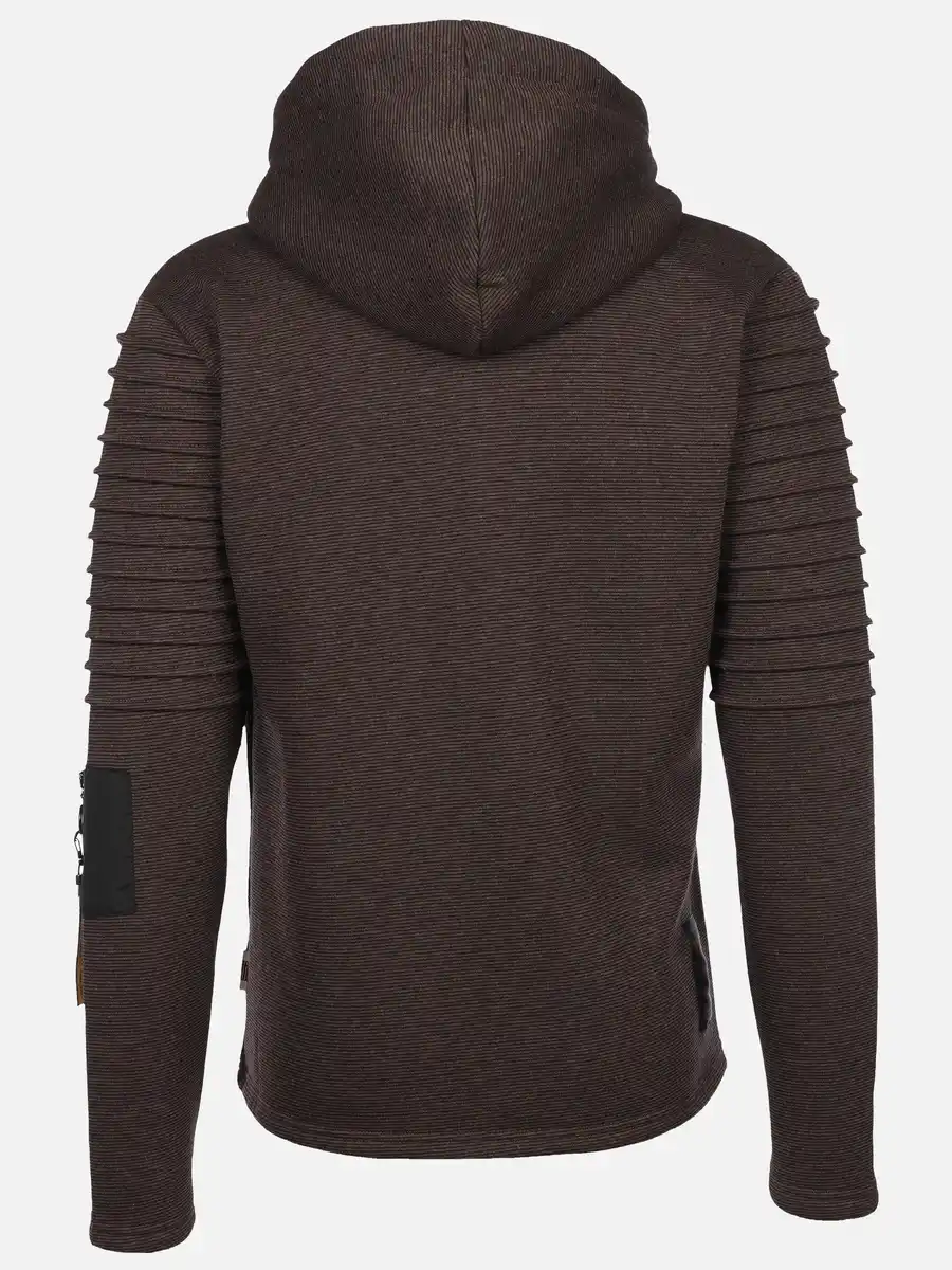 Bild 1 von Herren Bikersweatjacke mit Kapuze Braun