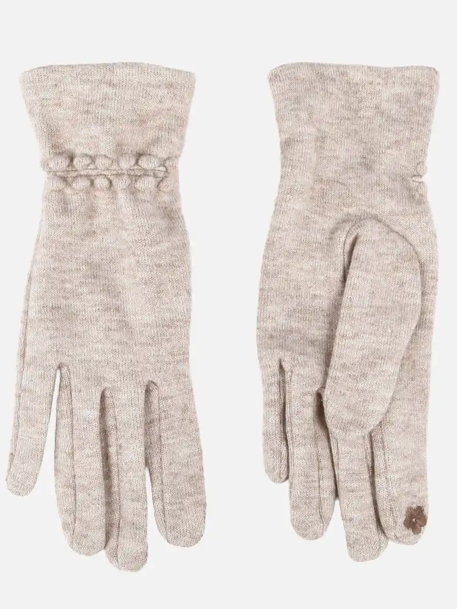 Bild 2 von Damen Strick-Handschuhe Beige