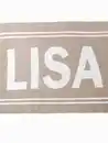 Bild 3 von Damen Schal mit Schriftzug und Fransen Beige
