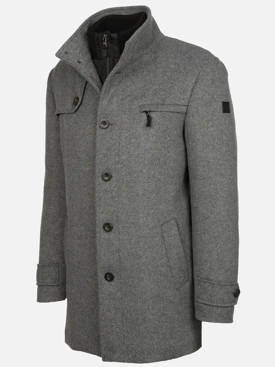 Bild 3 von Herren Wollmantel im 2in1 Look Grau