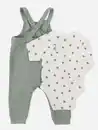 Bild 2 von Baby Jungen 2teiliges Set bestehend aus Body und Latzhose Grün