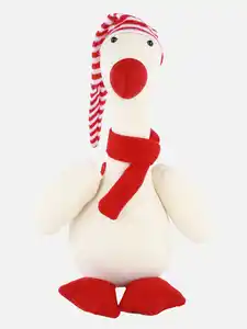Weihnachtsgans mit Mütze Weiß