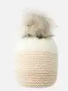 Bild 1 von Damen Mütze mit Bommel Beige