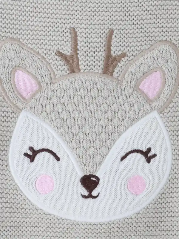 Bild 3 von Baby Mädchen Pulli mit Frontprint Beige