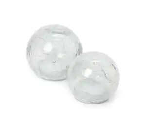 2 LED-Glaskugeln