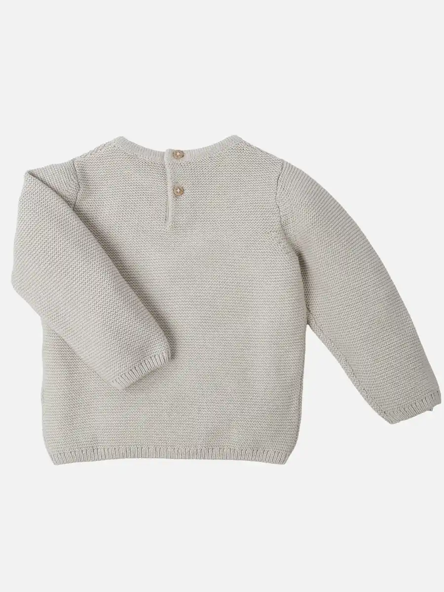 Bild 2 von Baby Mädchen Pulli mit Frontprint Beige