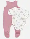 Bild 3 von Baby Mädchen Strampler Set mit Langarmbody Rosa